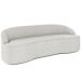 Sofá 4 Lugares Curvo Sala de Estar Living Lótus D02 Bouclê Creme 280 cm B-54 - Lyam