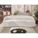 Sofá 4 Lugares Curvo Sala de Estar Living Lótus D02 Bouclê Creme 280 cm B-54 - Lyam