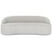 Sofá 4 Lugares Curvo Sala de Estar Living Lótus D02 Bouclê Creme 280 cm B-54 - Lyam