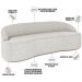 Sofá 4 Lugares Curvo Sala de Estar Living Lótus D02 Bouclê Creme 280 cm B-54 - Lyam