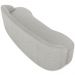 Sofá 4 Lugares Curvo Sala de Estar Living Lótus D02 Bouclê Creme 280 cm B-54 - Lyam