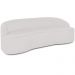 Sofá 4 Lugares Curvo Sala de Estar Living Lótus D02 Corino Branco 280 cm C-12 - Lyam