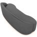 Sofá 4 Lugares Curvo Sala de Estar Living Lótus D02 Corino Cinza 280 cm C-03 - Lyam
