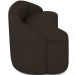 Sofá 4 Lugares Curvo Sala de Estar Living Lótus D02 Corino Marrom 280 cm C-34 - Lyam