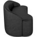 Sofá 4 Lugares Curvo Sala de Estar Living Lótus D02 Couríssimo Preto 280 cm B-159 - Lyam