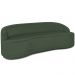 Sofá 4 Lugares Curvo Sala de Estar Living Lótus D02 Couríssimo Verde 280 cm B-89 - Lyam