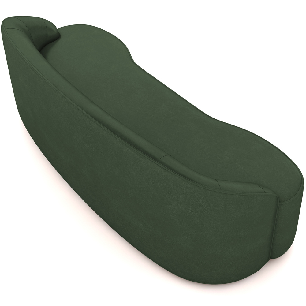 Sofá 4 Lugares Curvo Sala de Estar Living Lótus D02 Couríssimo Verde 280 cm B-89 - Lyam