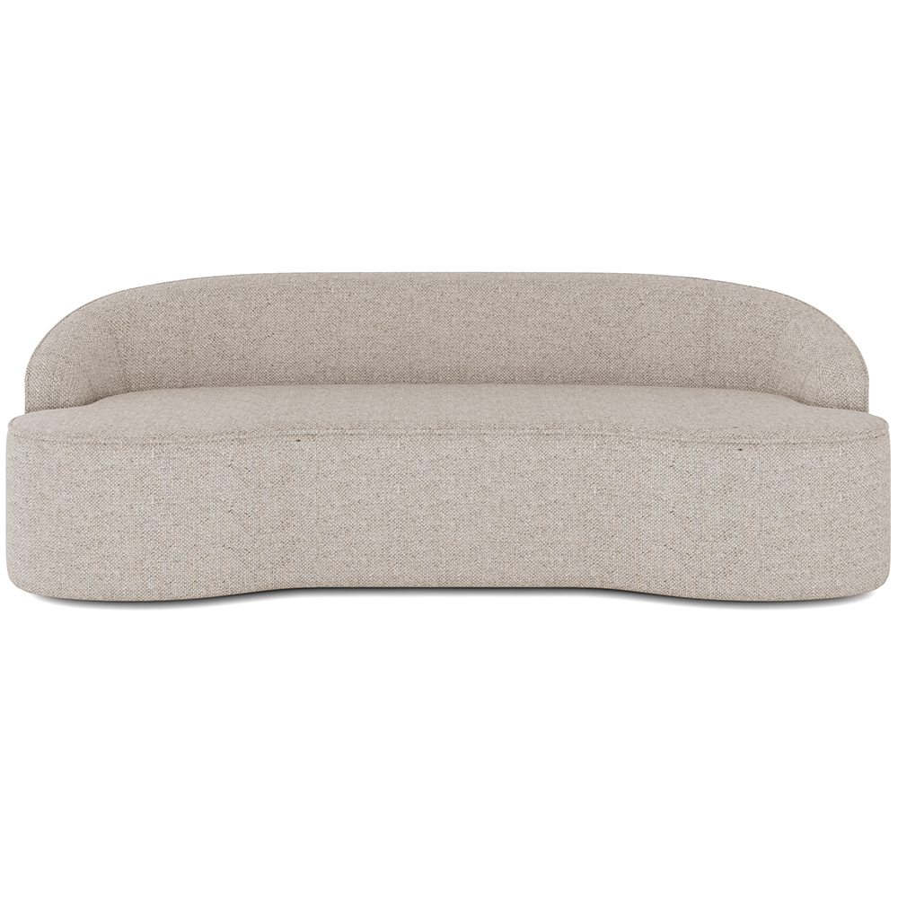 Sofá 4 Lugares Curvo Sala de Estar Living Lótus D02 Linho Bege 280 cm D-463 - Lyam