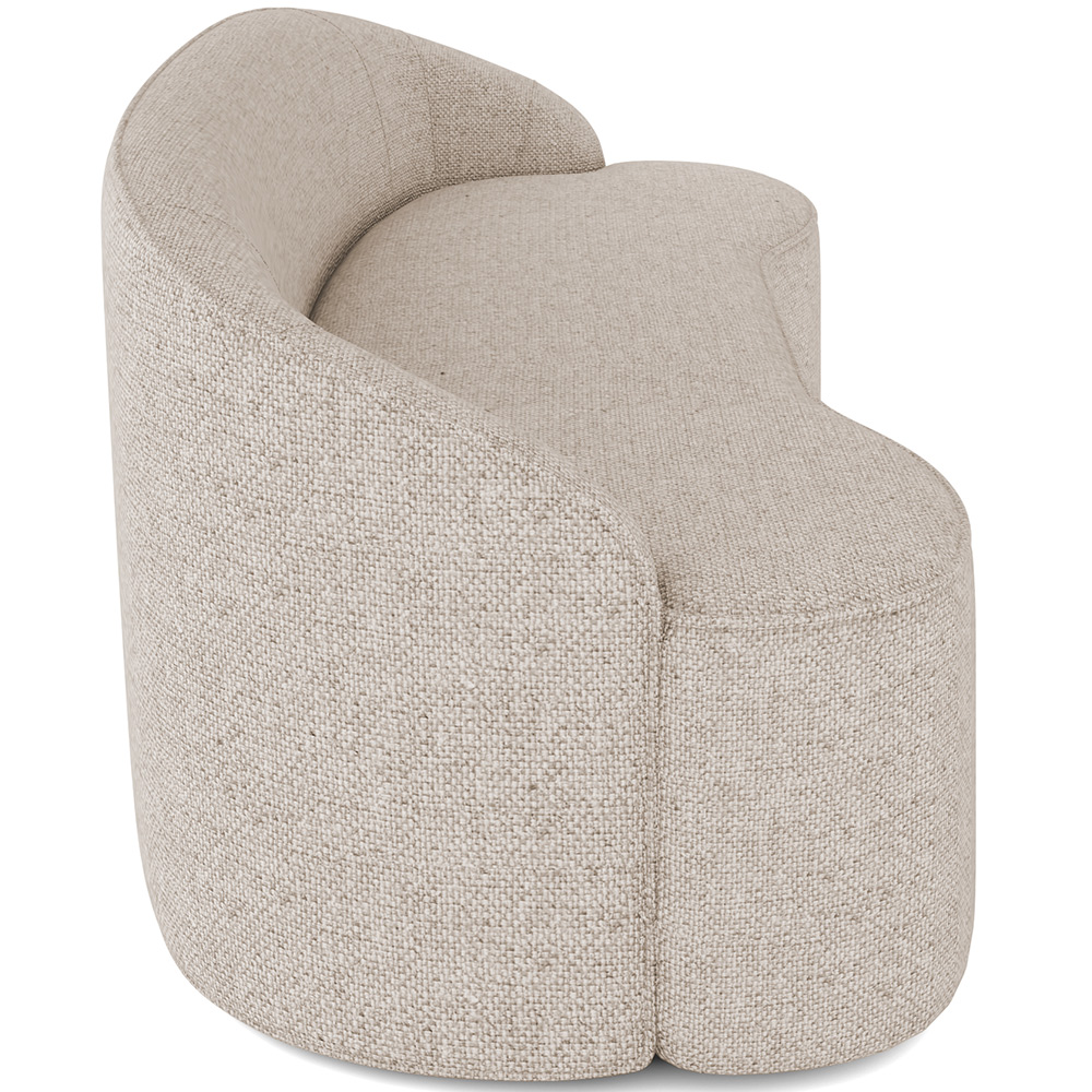 Sofá 4 Lugares Curvo Sala de Estar Living Lótus D02 Linho Bege 280 cm D-463 - Lyam
