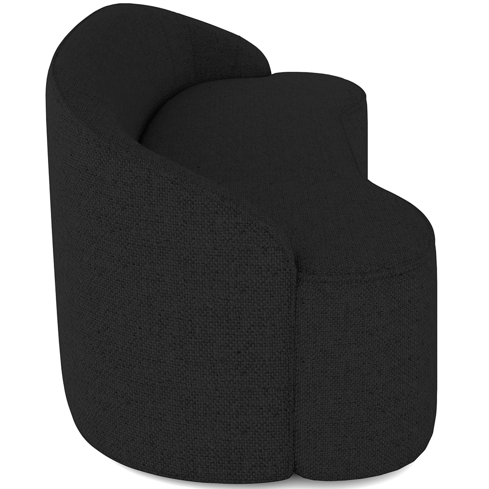 Sofá 4 Lugares Curvo Sala de Estar Living Lótus D02 Linho Chumbo 260 cm D-465 - Lyam Decor
