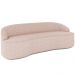 Sofá 4 Lugares Curvo Sala de Estar Living Lótus D02 Linho Rosê 260 cm C-105 - Lyam Decor