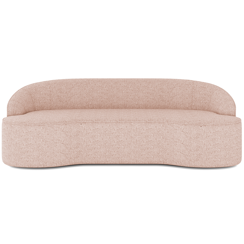 Sofá 4 Lugares Curvo Sala de Estar Living Lótus D02 Linho Rosê 280 cm C-105 - Lyam