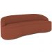 Sofá 4 Lugares Curvo Sala de Estar Living Lótus D02 Linho Terracota 260 cm B-355 - Lyam Decor