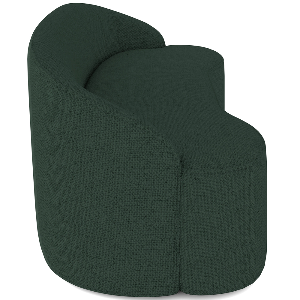 Sofá 4 Lugares Curvo Sala de Estar Living Lótus D02 Linho Verde Musgo 260 cm C-117 - Lyam Decor