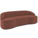 Sofá 4 Lugares Curvo Sala de Estar Living Lótus D02 Veludo Canela 280 cm C-276 - Lyam