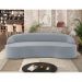 Sofá 4 Lugares Curvo Sala de Estar Living Lótus D02 Veludo Cinza 230 cm C-317 - Lyam Decor