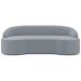 Sofá 4 Lugares Curvo Sala de Estar Living Lótus D02 Veludo Cinza 230 cm C-317 - Lyam Decor