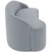 Sofá 4 Lugares Curvo Sala de Estar Living Lótus D02 Veludo Cinza 230 cm C-317 - Lyam Decor