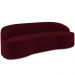 Sofá 4 Lugares Curvo Sala de Estar Living Lótus D02 Veludo Marsala 280 cm C-278 - Lyam