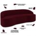 Sofá 4 Lugares Curvo Sala de Estar Living Lótus D02 Veludo Marsala 280 cm C-278 - Lyam