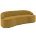 Sofá 4 Lugares Curvo Sala de Estar Living Lótus D02 Veludo Mostarda 260 cm C-279 - Lyam Decor