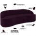 Sofá 4 Lugares Curvo Sala de Estar Living Lótus D02 Veludo Roxo 230 cm C-292 - Lyam Decor