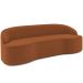 Sofá 4 Lugares Curvo Sala de Estar Living Lótus D02 Veludo Telha 230 cm C-262 - Lyam