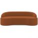Sofá 4 Lugares Curvo Sala de Estar Living Lótus D02 Veludo Telha 280 cm C-262 - Lyam
