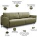 Sofá 4 Lugares Para Sala Living Industrial 264cm Italy L06 Couro Verde Musgo - Lyam Decor