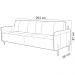 Sofá 4 Lugares Para Sala Living Industrial 264cm Italy L06 Couro Verde Musgo - Lyam Decor
