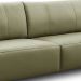 Sofá 4 Lugares Para Sala Living Industrial 264cm Italy L06 Couro Verde Musgo - Lyam Decor
