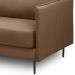 Sofá 4 Lugares Para Sala Living Industrial 270cm Romero L06 Couro Marrom Claro - Lyam Decor