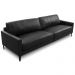 Sofá 4 Lugares Para Sala Living Industrial 280cm Evo L06 Couro Preto - Lyam Decor