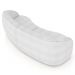 Sofá 4 Lugares Para Sala Living Orgânico 240cm Eron M03 Bouclê Branco - Lyam Decor