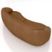 Sofá 4 Lugares Para Sala Living Orgânico 240cm Eron M03 Couríssimo Whisky - Lyam Decor