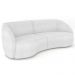 Sofá 4 Lugares Para Sala Living Orgânico 288cm Eron M03 Bouclê Branco - Lyam Decor