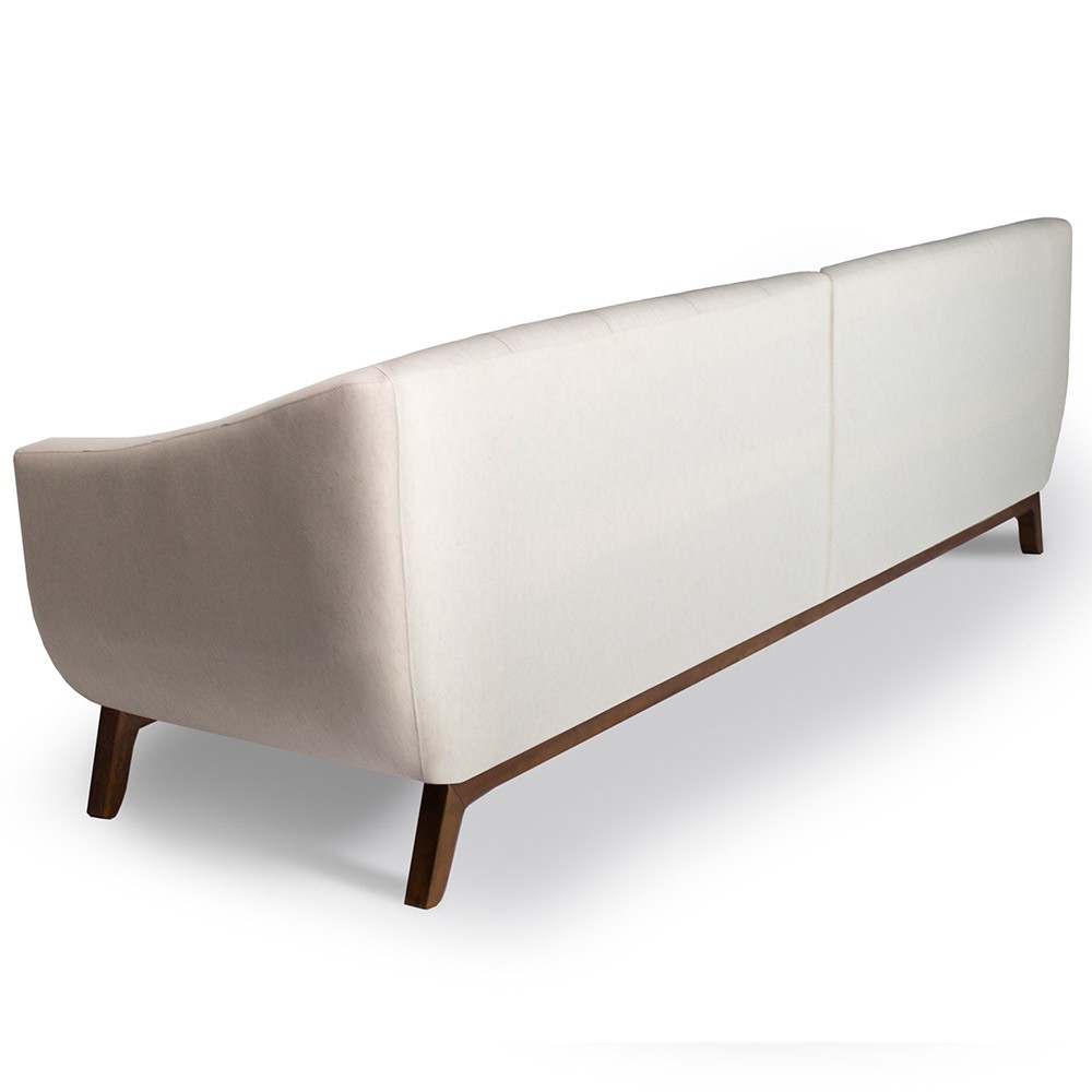 Sofá 4 Lugares Para Sala de Estar Atenas 260 cm D02 Linho Bege C-443 - Lyam Decor