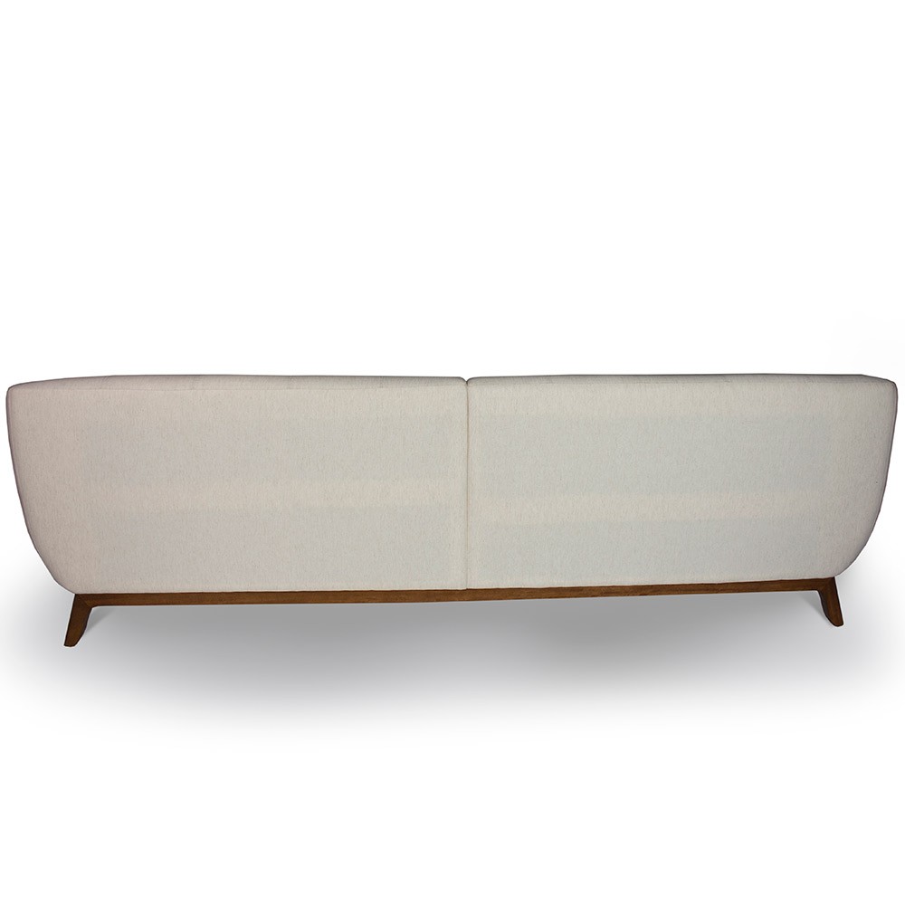 Sofá 4 Lugares Para Sala de Estar Atenas 260 cm D02 Linho Bege C-443 - Lyam Decor