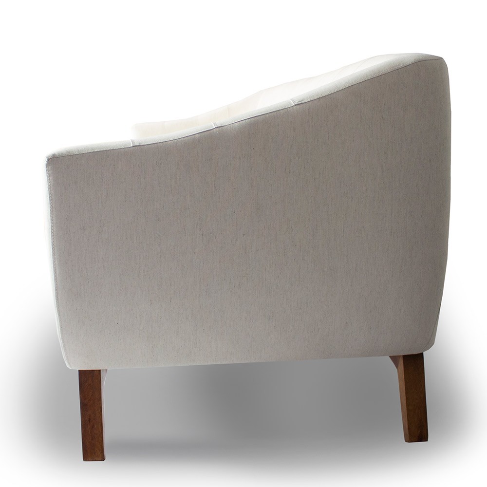 Sofá 4 Lugares Para Sala de Estar Atenas 260 cm D02 Linho Bege C-443 - Lyam Decor