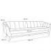 Sofá 4 Lugares Para Sala de Estar Atenas 300 cm D02 Linho Bege C-443 - Lyam Decor