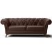 Sofá 4 Lugares Para Sala de Estar Império 260 cm D02 Corano Marrom C-34 - Lyam Decor