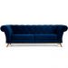 Sofá 4 Lugares Para Sala de Estar Império 260 cm D02 Veludo Azul Oxford C-304 - Lyam Decor