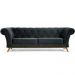 Sofá 4 Lugares Para Sala de Estar Império 260 cm D02 Veludo Cinza C-317 - Lyam Decor