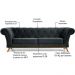 Sofá 4 Lugares Para Sala de Estar Império 260 cm D02 Veludo Cinza C-317 - Lyam Decor