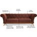 Sofá 4 Lugares Para Sala de Estar Império 260 cm D02 Veludo Marrom B-276 - Lyam Decor