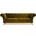 Sofá 4 Lugares Para Sala de Estar Império 260 cm D02 Veludo Mostarda B-260 - Lyam Decor