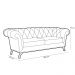 Sofá 4 Lugares Para Sala de Estar Império 260 cm D02 Veludo Mostarda B-260 - Lyam Decor