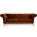 Sofá 4 Lugares Para Sala de Estar Império 260 cm D02 Veludo Telha B-262 - Lyam Decor