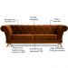 Sofá 4 Lugares Para Sala de Estar Império 260 cm D02 Veludo Telha B-262 - Lyam Decor