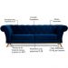 Sofá 4 Lugares Para Sala de Estar Império 280 cm D02 Veludo Azul Oxford C-304 - Lyam Decor